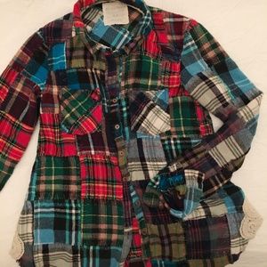 Free People Patchwork Flannel